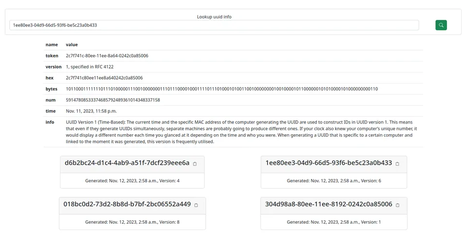 UUID tools